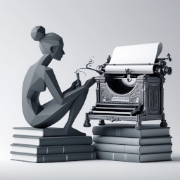 writer typing manuscript